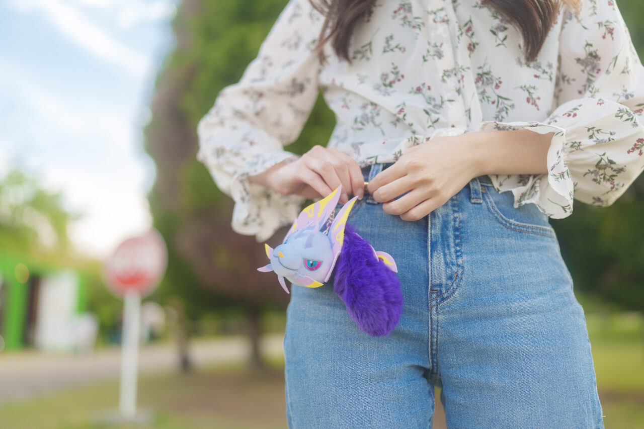 モンハン ニジゲンノモリ リオレウス しっぽ付きマスコット ぬいぐるみ 4種のモンスターがマスコットに!ニジゲンノモリ限定「しっぽ